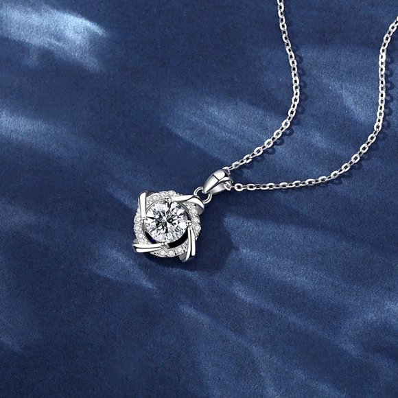 Certified 1ct. t.w. Diamond Love Knot Necklace - Picture 3 of 16